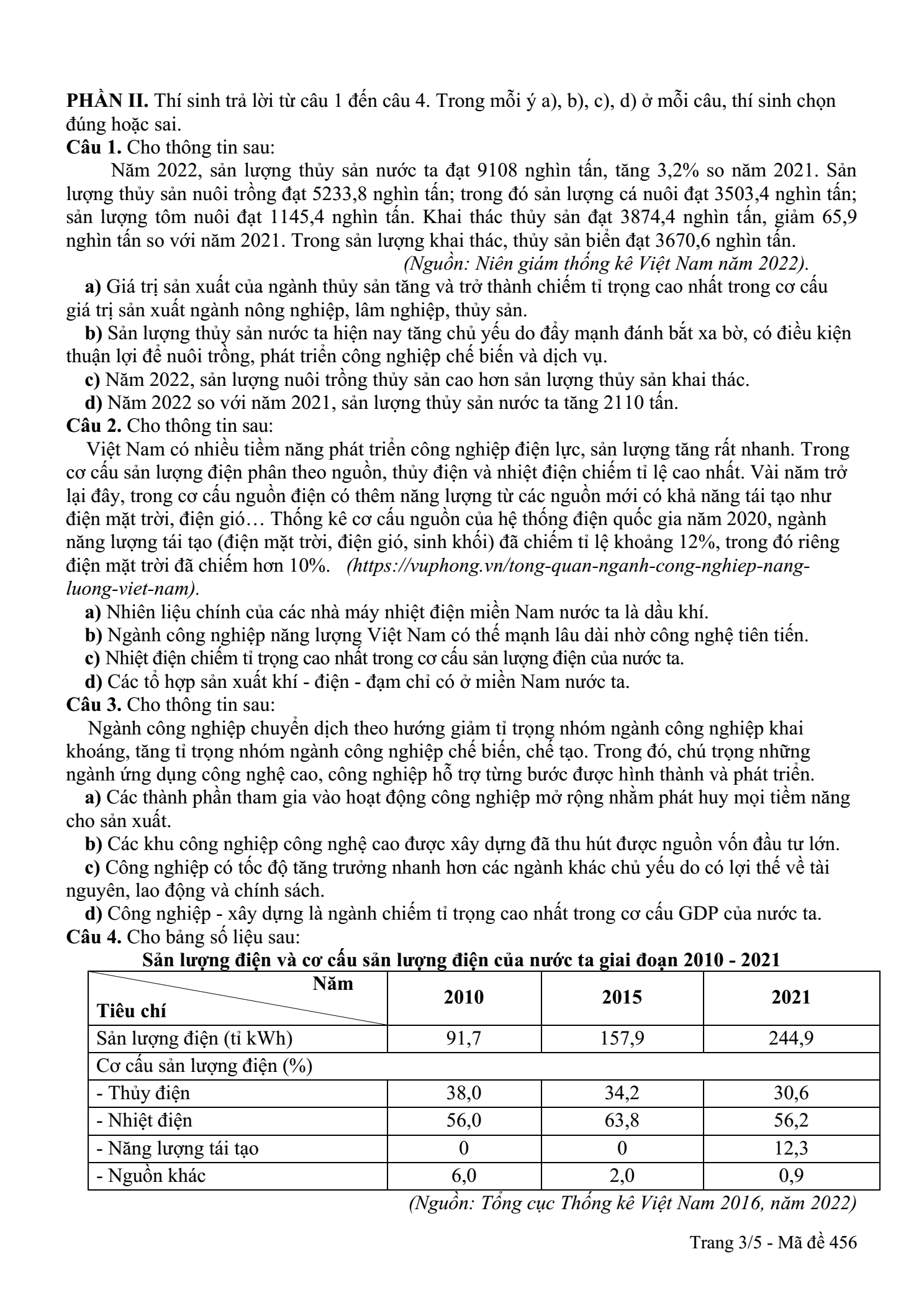 Đề thi Học kì 1 Địa Lí 12 năm 2024-2025 trường THPT Phan Ngọc Hiển (Cà Mau)