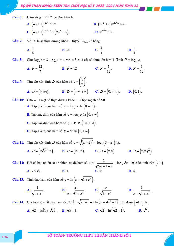 Đề thi Học kì 1 Toán 12 năm 2023-2024 de-thi-hoc-ki-1-toan-12-bac-ninh.jsp