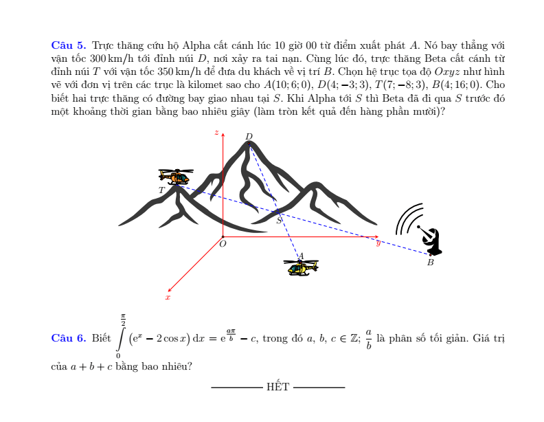 Đề thi Học kì 2 Toán 12 Sở GD&ĐT Bắc Ninh năm 2025-2026