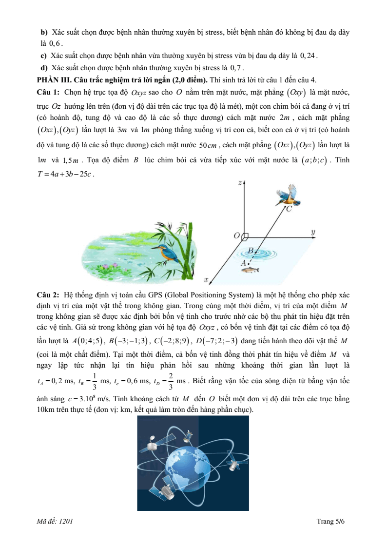 Đề thi Học kì 2 Toán 12 trường THPT Hướng Hóa (Quảng Trị) năm 2024-2025