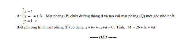 Đề thi Học kì 2 Toán 12 trường THPT số 1 Ngô Gia Tự (Đắk Lắk) năm 2025-2026