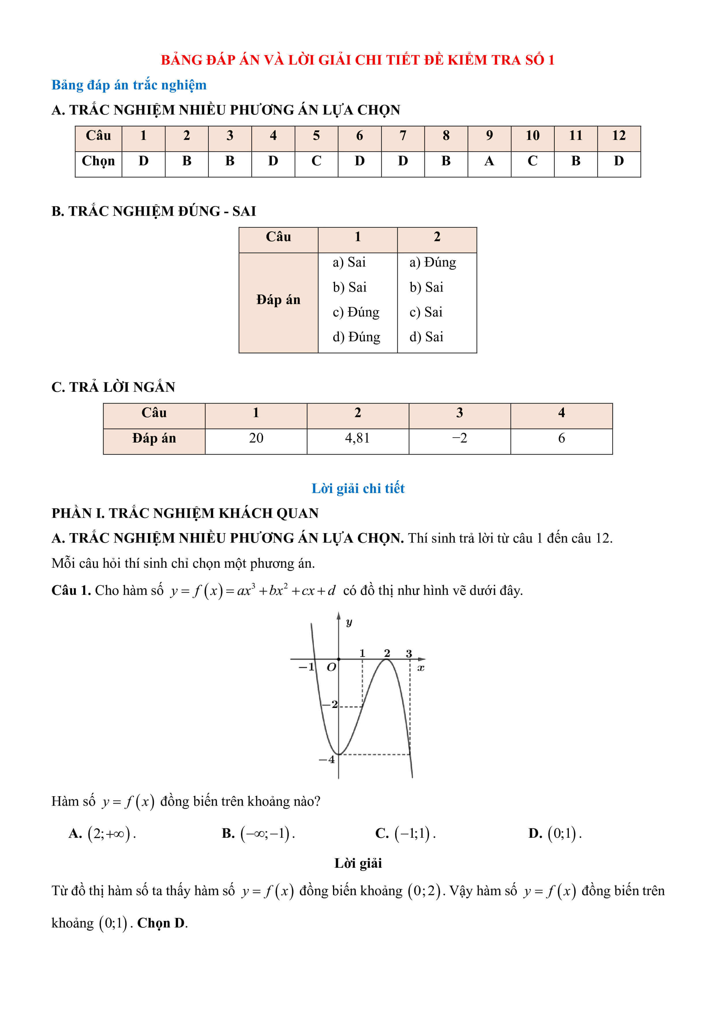 10 Đề thi Giữa kì 1 Toán 12 Chân trời sáng tạo (có đáp án, cấu trúc mới)