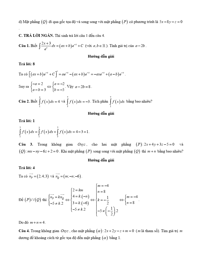 10+ Đề thi Giữa kì 2 Toán 12 Kết nối tri thức (cấu trúc mới, có đáp án)