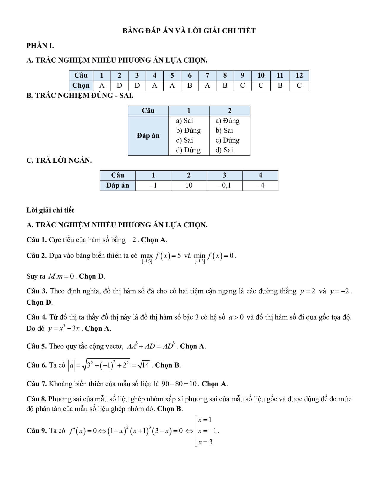 10 Đề thi Học kì 1 Toán 12 Cánh diều (có đáp án, cấu trúc mới)
