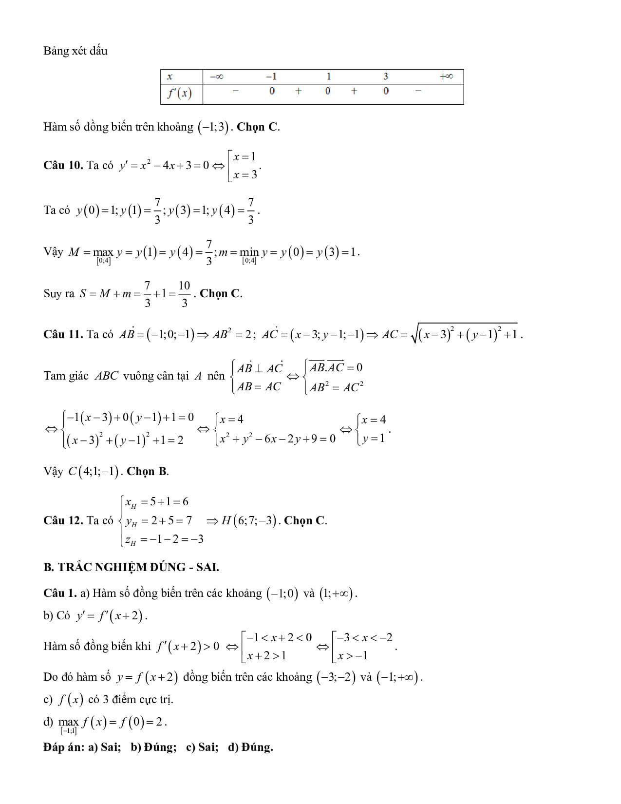 10 Đề thi Học kì 1 Toán 12 Cánh diều (có đáp án, cấu trúc mới)