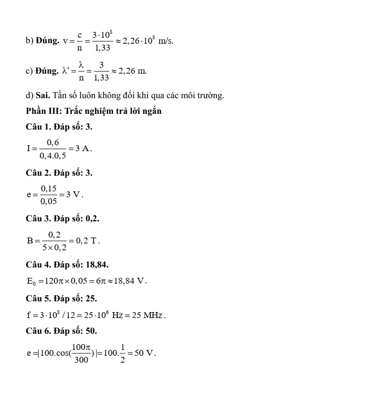 3 Đề thi Giữa kì 2 Vật Lí 12 Kết nối tri thức (cấu trúc mới, có đáp án)
