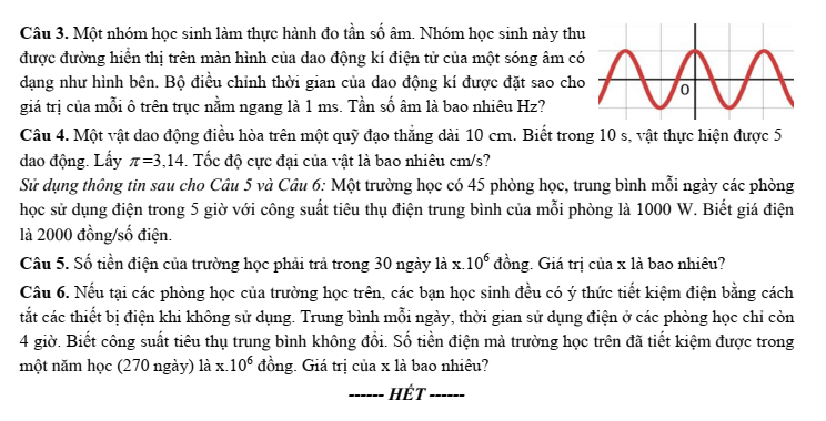 Đề khảo sát đầu năm Vật lí 12 năm 2025-2026 trường THPT Thuận Thành Số 1 (Bắc Ninh)