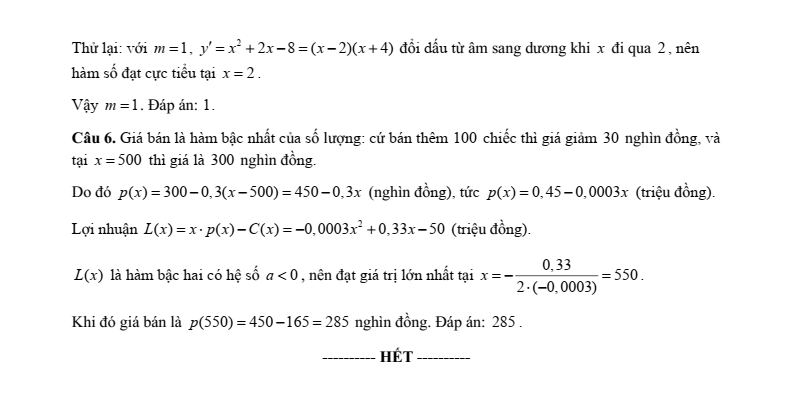 Đề thi Giữa kì 1 Toán 12 năm 2026-2027 trường THPT Thăng Long (Hà Nội)