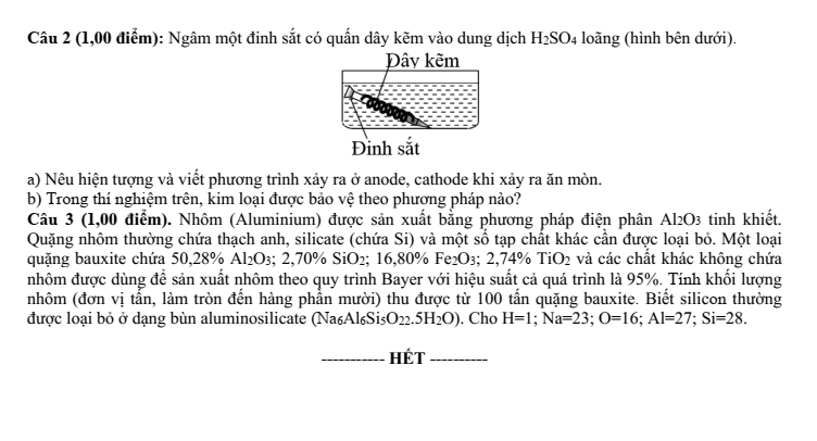Đề thi Giữa kì 2 Hóa học 12 năm 2024-2025 trường THPT Hồ Nghinh (Quảng Nam)