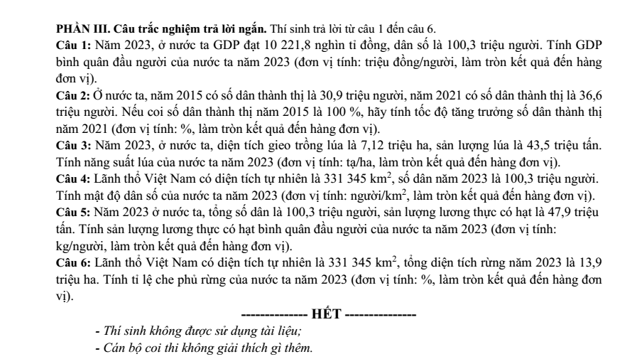 Đề thi Học kì 1 Địa Lí 12 năm 2025-2026 trường THPT số 1 Lê Hồng Phong (Đắk Lắk)