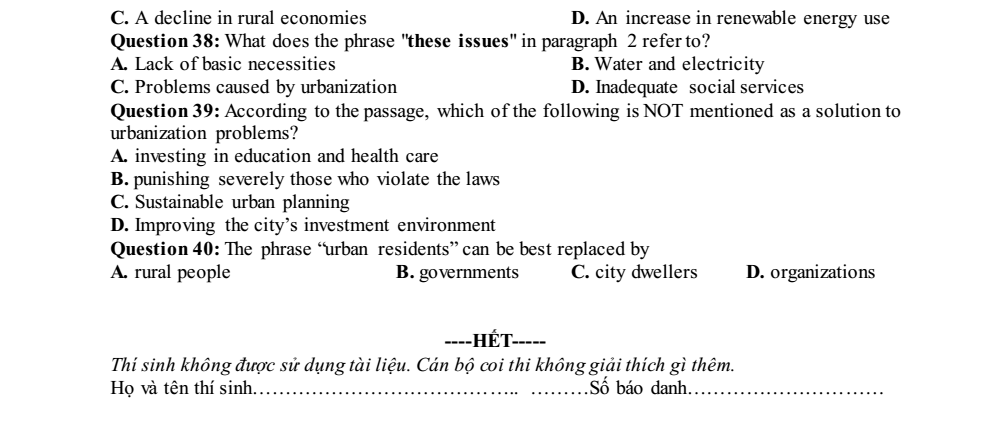 Đề thi Học kì 1 Tiếng Anh 12 năm 2024-2025 trường THPT Bình Chiểu (Tp. HCM)