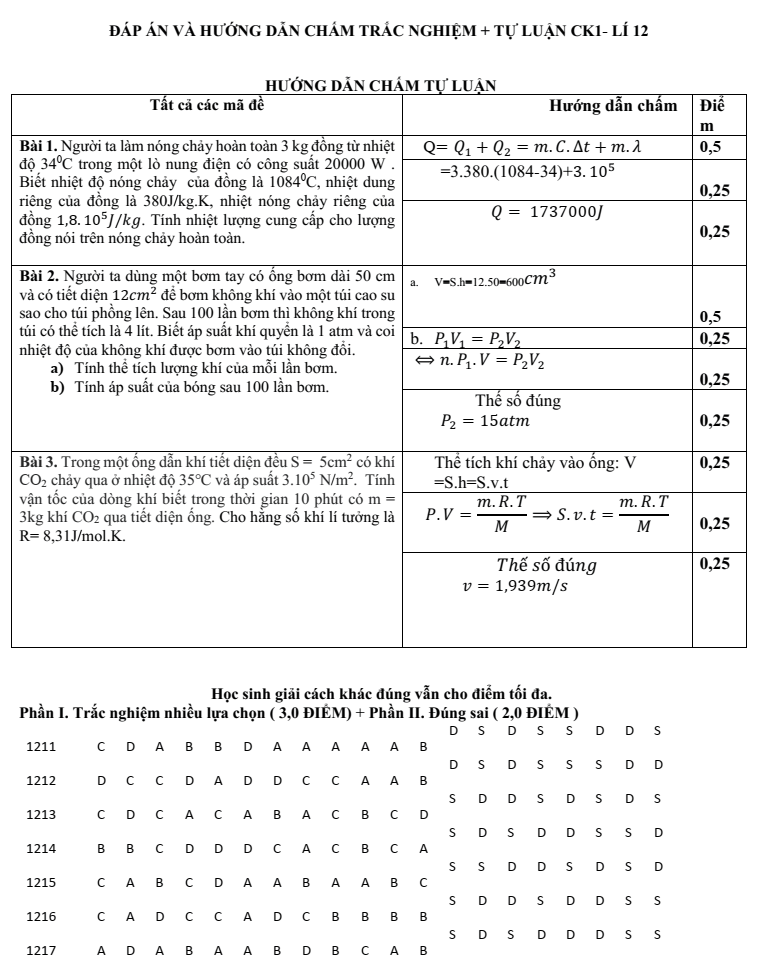 Đề thi Học kì 1 Vật lí 12 năm 2025-2026 trường THPT Nguyễn Trãi (Hội An, Đà Nẵng)