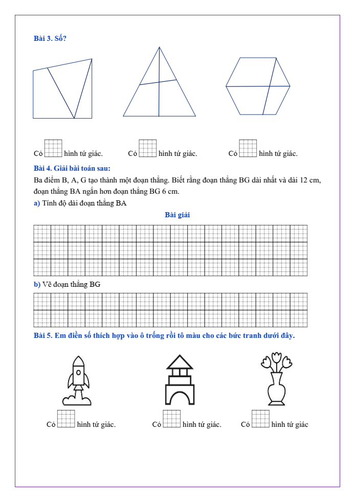 Bài tập hàng ngày Toán lớp 2 Bài 28: Luyện tập chung | Kết nối tri thức