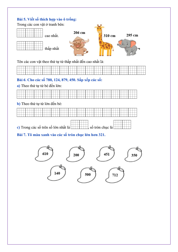 Bài tập hàng ngày Toán lớp 2 Bài 54: Luyện tập chung | Kết nối tri thức