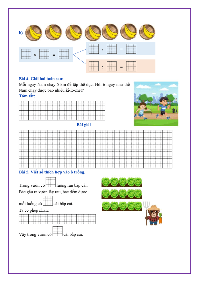 Bài tập hàng ngày Toán lớp 2 Bài 71: Ôn tập phép nhân, phép chia | Kết nối tri thức