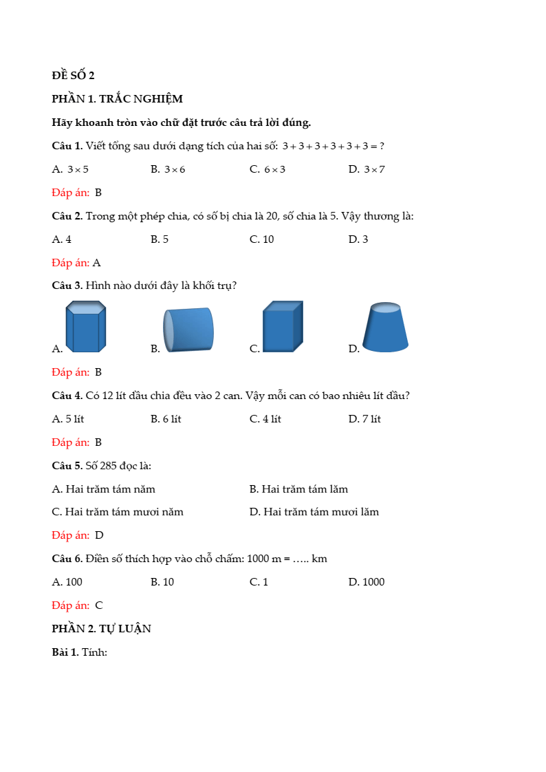 20+ Đề thi Toán lớp 2 Giữa kì 2 Kết nối tri thức 2026 (tải nhiều)