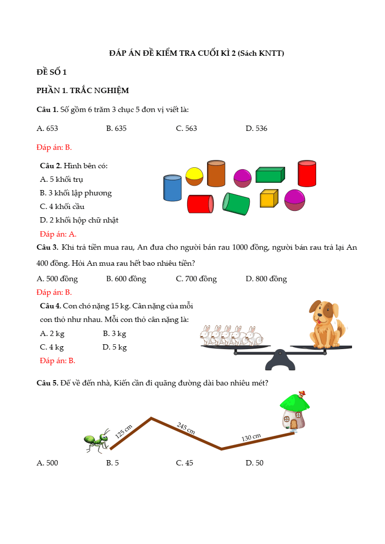5 Đề thi Toán lớp 2 Học kì 2 Kết nối tri thức năm 2026 tải nhiều nhất
