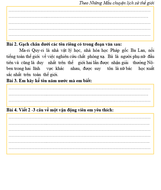 Bài tập hàng ngày Tiếng Việt lớp 3 Bài 25: Ngọn lửa Ô-lim-pích | Kết nối tri thức