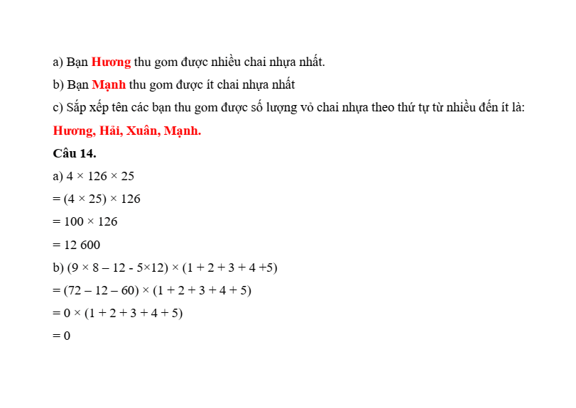 15 Đề thi Học kì 1 Toán lớp 3 Chân trời sáng tạo năm 2025 (có đáp án)