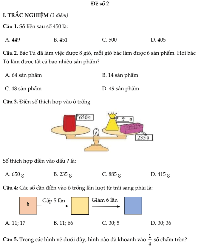 20+ Đề thi Toán lớp 3 Học kì 1 Cánh diều 2025 (tải nhiều)
