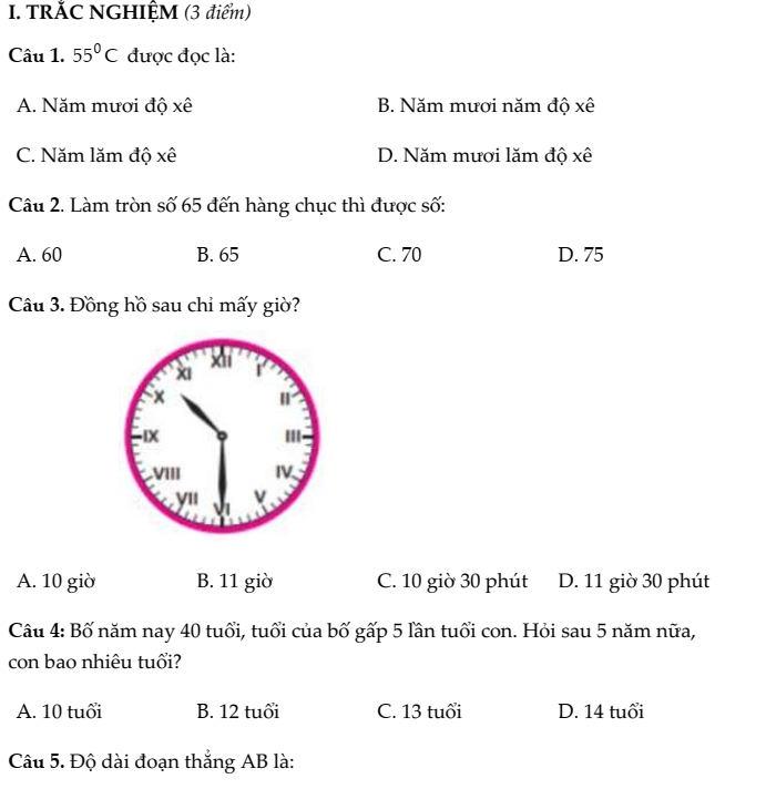 20+ Đề thi Toán lớp 3 Học kì 1 Chân trời sáng tạo 2025 (tải nhiều)