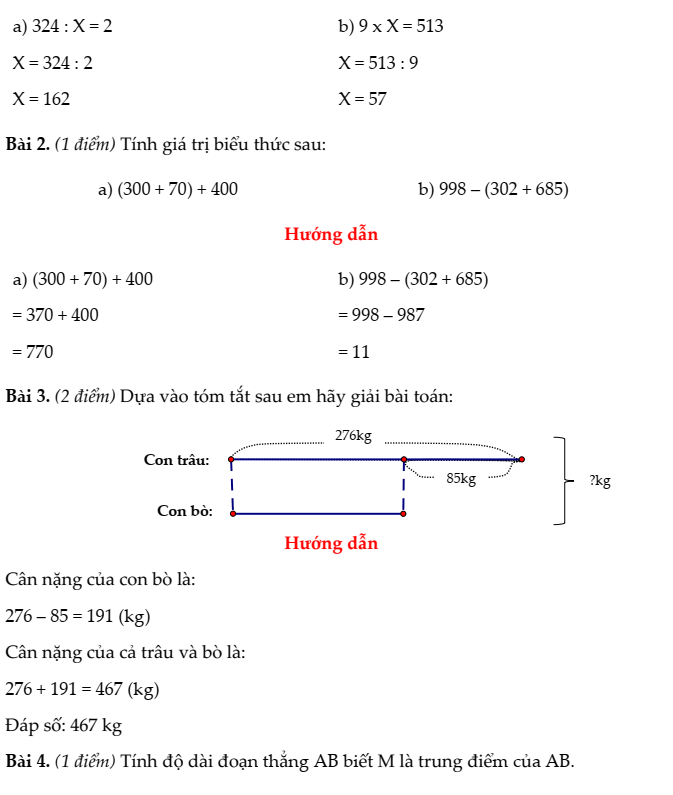 20+ Đề thi Toán lớp 3 Học kì 1 Chân trời sáng tạo 2025 (tải nhiều)