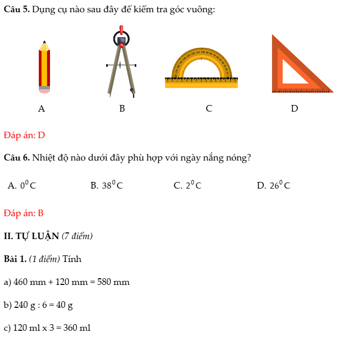 20+ Đề thi Toán lớp 3 Học kì 1 Kết nối tri thức 2025 (tải nhiều)