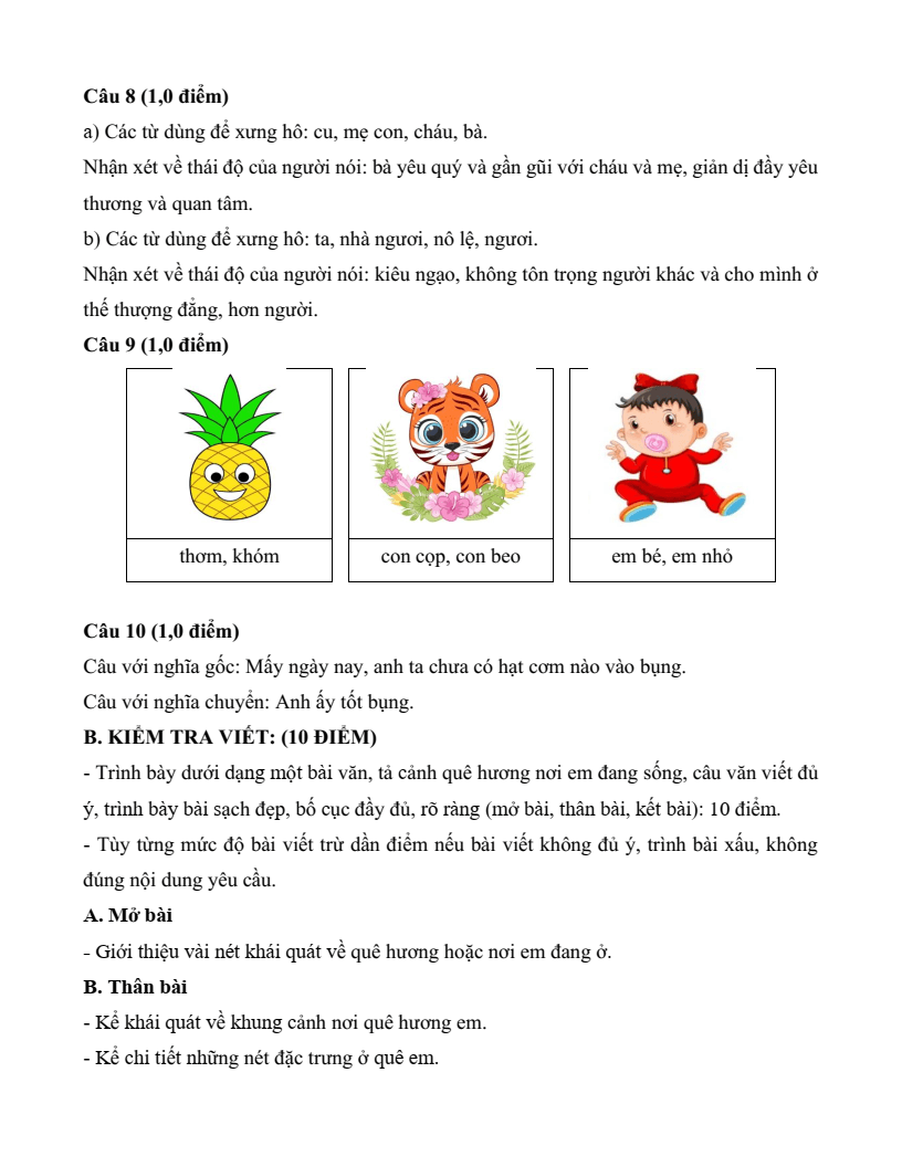 20 Đề thi Giữa kì 1 Tiếng Việt lớp 5 Kết nối tri thức (có đáp án, cấu trúc mới)