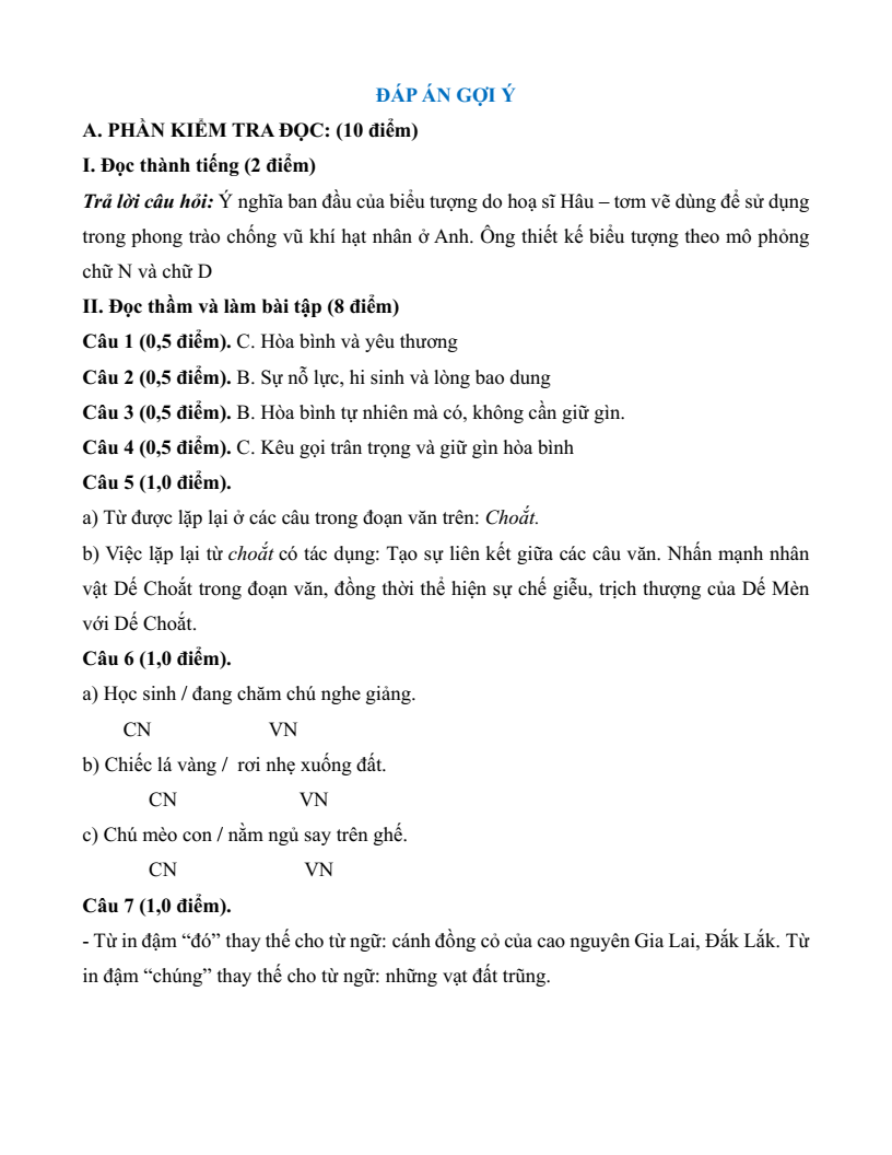 20 Đề thi Học kì 2 Tiếng Việt lớp 5 Cánh diều (có đáp án, cấu trúc mới)