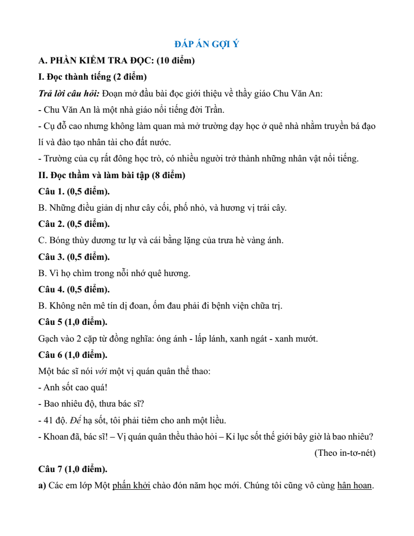 20 Đề thi Học kì 2 Tiếng Việt lớp 5 Kết nối tri thức (có đáp án, cấu trúc mới)