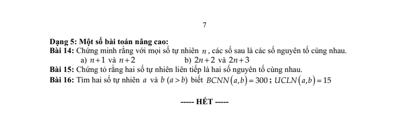 Đề cương ôn tập Học kì 1 Toán 6 trường THCS Ái Mộ năm 2025-2026
