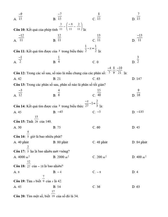 Đề cương ôn tập Giữa kì 2 Toán 6 trường THCS Thăng Long năm 2024-2025