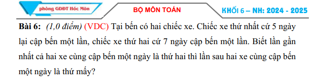 Đề thi Giữa kì 1 Toán 6 năm 2024-2025 Trường THCS Hà Huy Tập