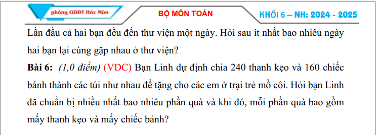 Đề thi Giữa kì 1 Toán 6 năm 2024-2025 Trường THCS Nguyễn Thị Minh Khai