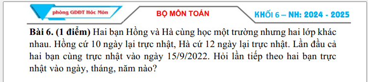 Đề thi Giữa kì 1 Toán 6 năm 2024-2025 Trường THCS Đặng Công Bỉnh