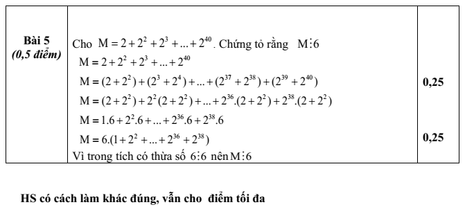 Đề thi Giữa kì 1 Toán 6 năm 2024-2025 trường THCS Thanh Quan (Hà Nội)