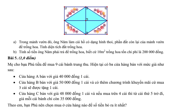 Đề thi Giữa kì 1 Toán 6 THCS Huỳnh Tấn Phát năm 2025-2026
