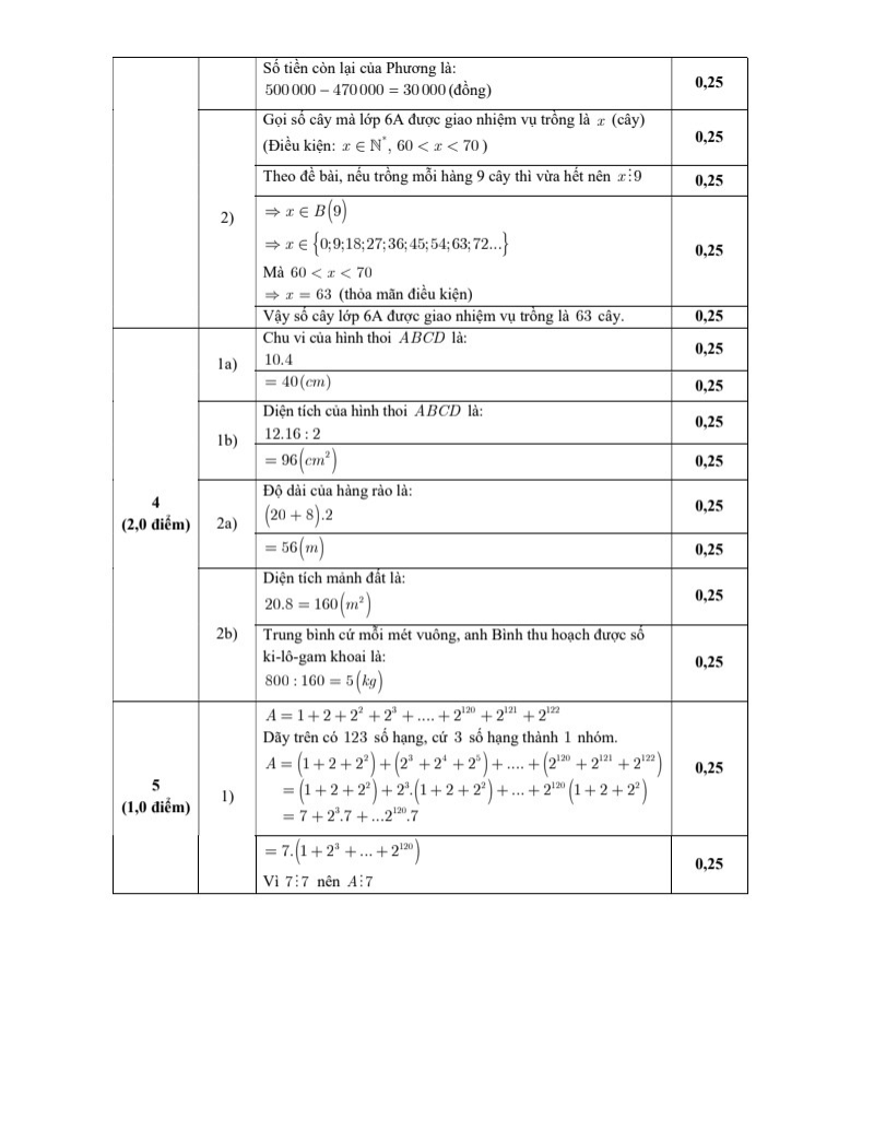 Đề thi Giữa kì 1 Toán 6 trường THCS Nghĩa Tân năm 2025-2026