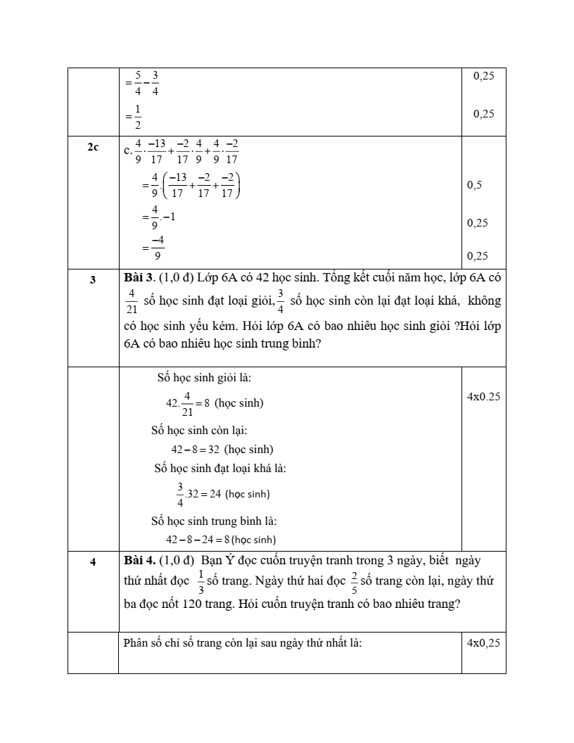 Đề thi Giữa kì 2 Toán 6 phòng GD&ĐT Bình Thạnh (Tp.HCM) năm 2023-2024