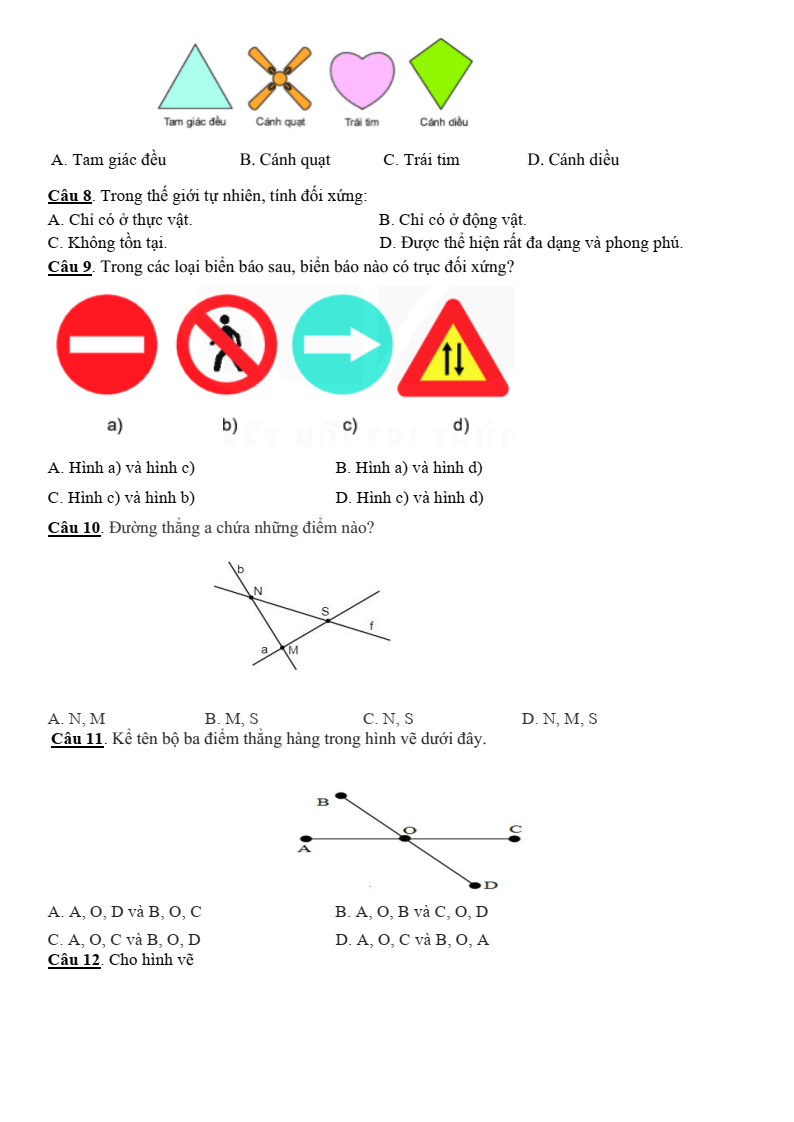 Đề thi Giữa kì 2 Toán 6 phòng GD&ĐT Bình Thạnh (Tp.HCM) năm 2024-2025
