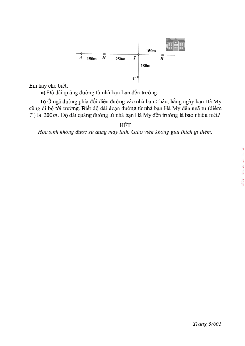 Đề thi Giữa kì 2 Toán 6 trường THCS Phúc Đồng (Hà Nội) năm 2024-2025