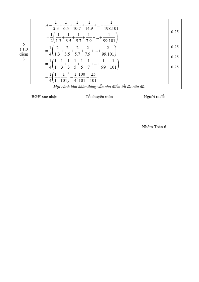 Đề thi Giữa kì 2 Toán 6 trường THCS Trường Sơn (Hải Phòng) năm 2023-2024