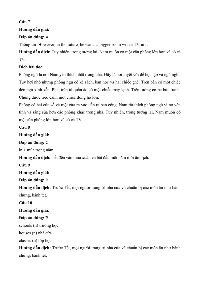 Đề thi Học kì 1 Tiếng Anh 6 Sở GD&ĐT Kiên Giang năm 2024-2025