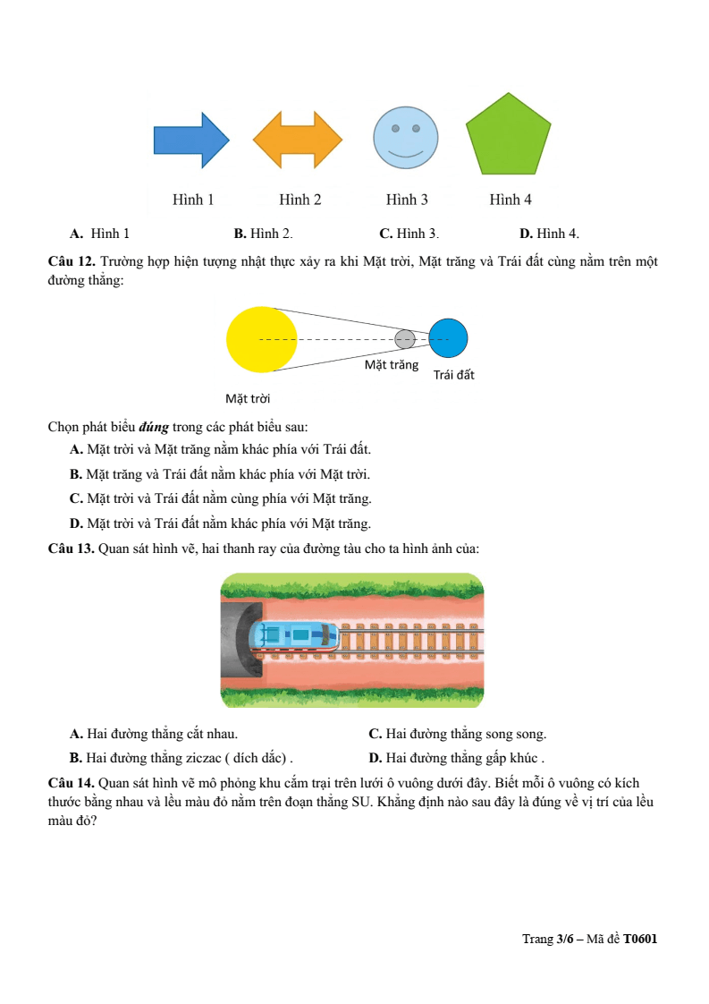 Đề thi Học kì 2 Toán 6 trường TH-THCS-THPT Khai Nguyên (TP HCM) năm 2025-2026
