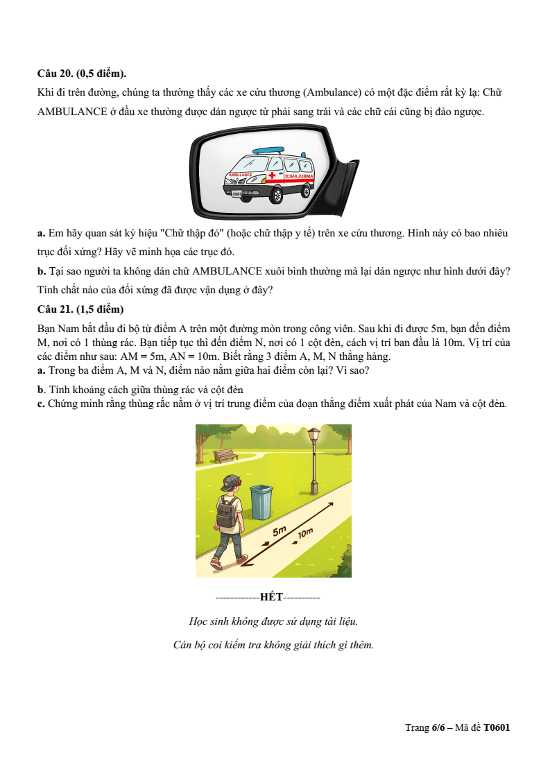 Đề thi Học kì 2 Toán 6 trường TH-THCS-THPT Khai Nguyên (TP HCM) năm 2025-2026