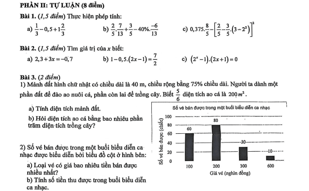 Đề thi Học kì 2 Toán 6 trường THCS & THPT Lương Thế Vinh (Hà Nội) năm 2025-2026