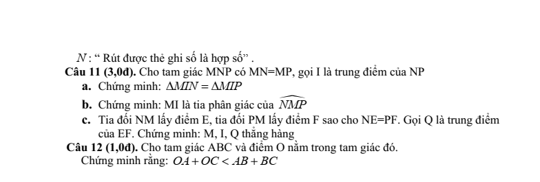 Đề cương ôn tập Giữa kì 2 Toán 7 trường THCS Nguyễn Bỉnh Khiêm (Hà Nội) năm 2025-2026