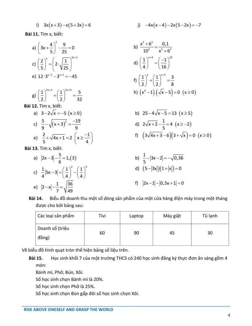 Đề cương ôn tập Học kì 1 Toán 7 Hệ thống Giáo dục Archimedes School năm 2025-2026