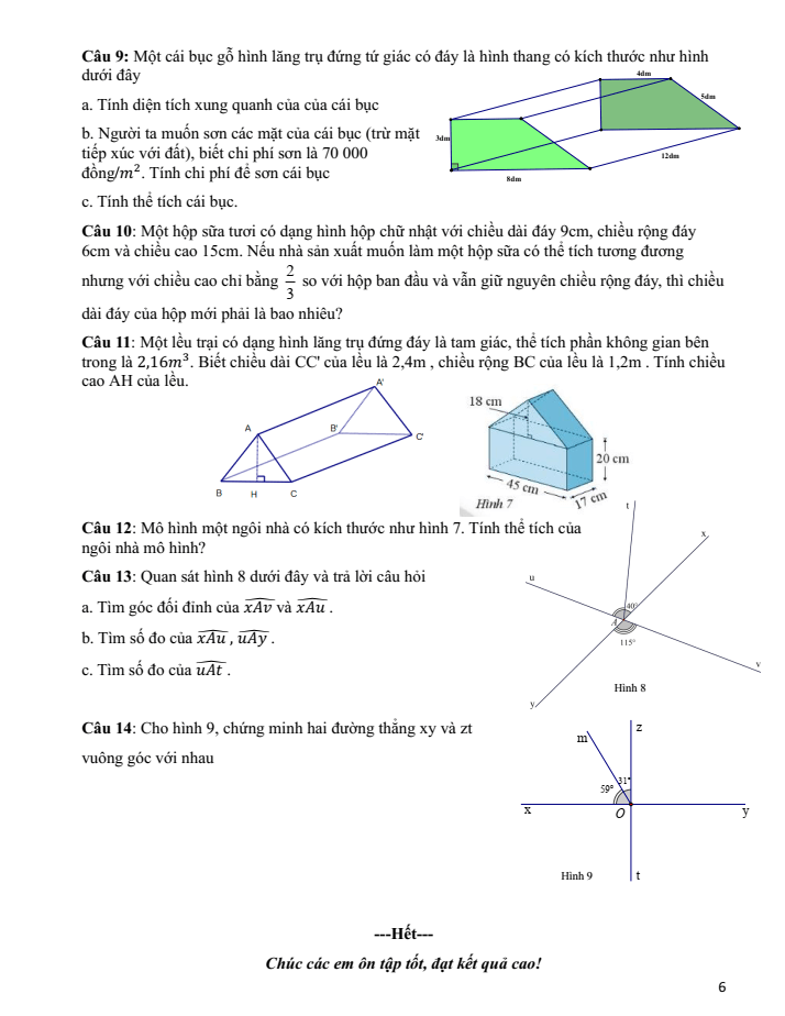 Đề cương ôn tập Giữa kì 1 Toán 7 trường THCS Phước Nguyên năm 2025-2026