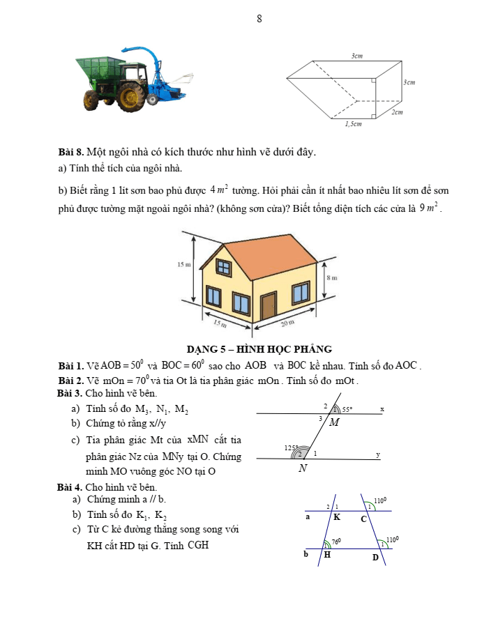Đề cương ôn tập Giữa kì 1 Toán 7 trường THCS Tô Hoàng năm 2025-2026